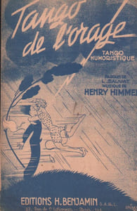Partition de la chanson : Tango de l'orage        