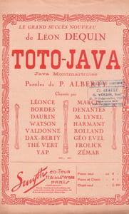 Partition de la chanson : Toto java        