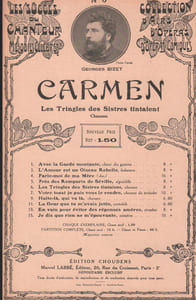 Partition de la chanson : Tringles des Sistres tintaient      Carmen  