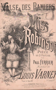 Partition de la chanson : Valse des Ramiers Annotation au dessus des notes Miss Robinson