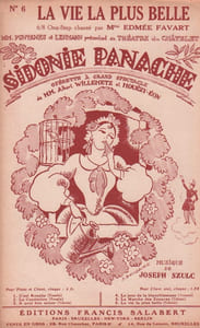 Partition de la chanson : Vie la plus belle (La) Sidonie panache Théâtre du Châtelet