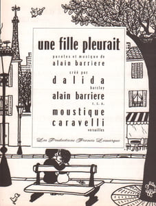 Partition de la chanson : Fille pleurait (Une)        