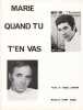 Partition de la chanson : Marie quand tu t'en vas        . Aznavour Charles,Bécaud Gilbert - Bécaud Gilbert - Aznavour Charles