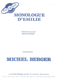 Partition de la chanson : Monologue d'Emilie        