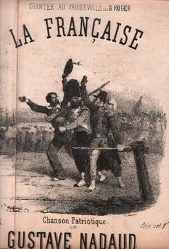 Partition de la chanson : Française (La) Joseph Louis Hippolyte Bellangé (1800-1866) : Peintre de bataille et auteur de lithographies. - Signe : H.te ...
