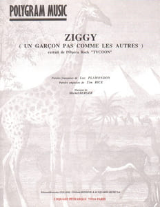 Partition de la chanson : Ziggy ( Un garçon pas comme les autres )      Starmania  