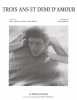 Partition de la chanson : Trois ans et demi d'amour        . Bruel Patrick - Bruel Patrick - Gros Marie-Florence,Bruel Patrick