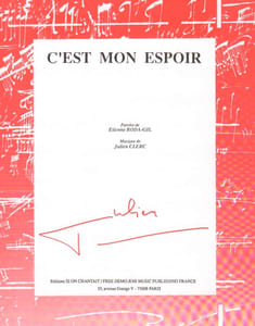 Partition de la chanson : C'est mon espoir