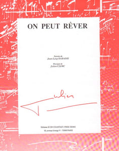 Partition de la chanson : On peut rêver
