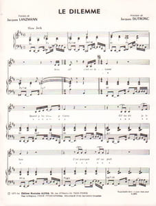 Partition de la chanson : Dilemme (Le)