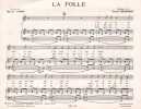 Partition de la chanson : Folle (La)        . Fanon Maurice - Jouannest Gérard - Fanon Maurice