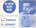 Partition de la chanson : Enfant quitte Paris (Un)        . Aubret Isabelle,Ferrat Jean - Ferrat Jean - Coulonges Georges