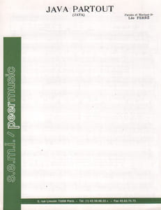 Partition de la chanson : Java partout