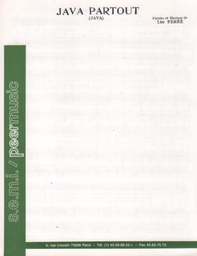 Partition de la chanson : Java partout . Ferré Léo - Ferré Léo - Ferré Léo