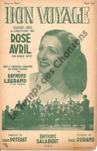 Partition de la chanson : Bon voyage