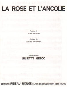 Partition de la chanson : Rose et l'ancolie (La)
