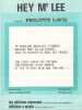 Partition de la chanson : Hey Mr. Lee        . Lavil Philippe - Lavil Philippe - Barbelivien Didier