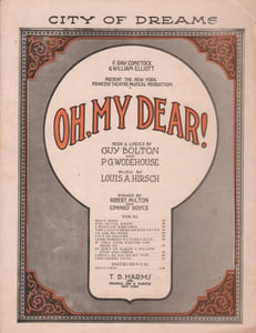 Partition de la chanson : City of my dreams Oh, my dear ! Princess Theatre New York