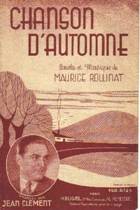 Partition de la chanson : Chanson d'automne