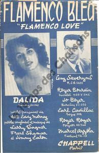 Partition de la chanson : Flamenco bleu Flamenco love . Dalida,Severyns Guy - Eaton Jimmy,Wagner Larry,Shuman Frank - Marnay Eddy