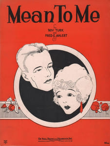 Partition de la chanson : Mean to Me        