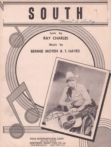 Partition de la chanson : South