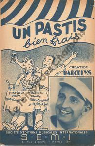 Partition de la chanson : Pastis bien frais (Un) Papier un peu fragile sur les extrémités