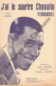 Partition de la chanson : J'ai le sourire chevalin