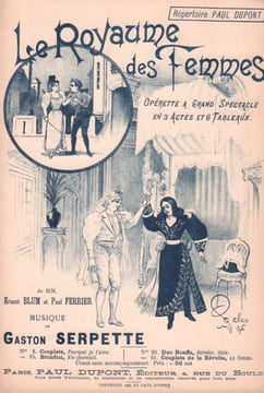 Partition de la chanson : Royaume des femmes (Le) &nbsp;    Edition originale de cette partition pour chant , illustrée par Falco, illustrateur pour ...