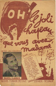 Partition de la chanson : Oh ! Le joli chapeau que vous avez, madame