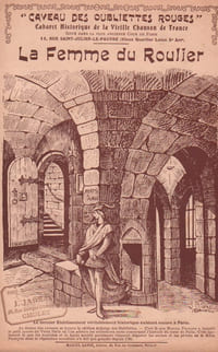 Partition de la chanson : Femme du roulier (La) " Caveau des oubliettes rouges " Cabaret historique de la Vieille Chanson de France situé dans la plus ancienne Cour de Paris ( 11 rue Saint-Julien- le-Pauvre (vieux quartier Latin ) 5e Arrt. ) Vieille chanson de France