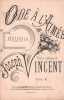 Partition de la chanson : Ode &agrave; l'Aim&eacute;e        .  - Vincent Joseph - Vincent Joseph