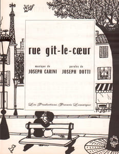 Partition de la chanson : Rue gît-le-coeur