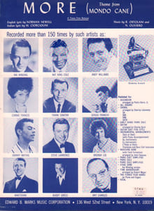 Partition de la chanson : More      Mondo cane  