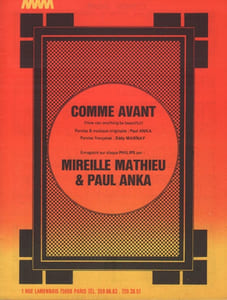 Partition de la chanson : Comme avant ( How can anything be beautiful )