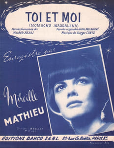 Partition de la chanson : Toi et moi ( Non sono Maddalena )        