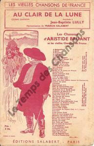 Partition de la chanson : Au clair de la lune Vieille chanson Française