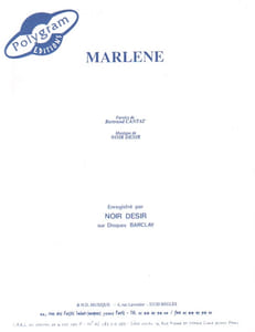 Partition de la chanson : Marlène