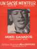 Partition de la chanson : Sacr&eacute; menteur (Un)        . Salvador Henri - Salvador Henri - Pon Maurice