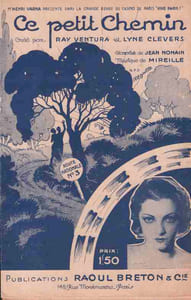 Partition de la chanson : Ce petit chemin Vive Paris Casino de Paris