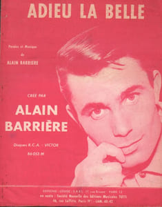 Partition de la chanson : Adieu la belle