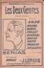 Partition de la chanson : Deux Genres (Les) Chansonnette Grammaticale      Chanson comique . B&eacute;rias - Lenoir Jean - B&eacute;rias
