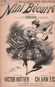 Partition de la chanson : Nini Bécarre Chansonnette Théâtre des Ambassadeurs