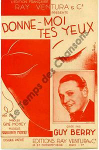 Partition de la chanson : Donne-moi tes yeux