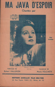 Partition de la chanson : Ma java d'espoir