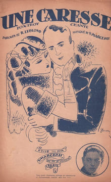 Partition de la chanson : Caresse (Une) l'illustration a été conçue par Léopold Simons ( Auteur, comédien et illustrateur ) . - Marceau V. - ...