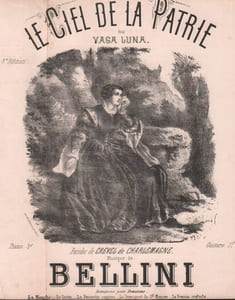 Partition de la chanson : Ciel de la Patrie (Le) ou vaga luna Accompagnement de guitare par Rigot