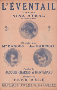 Partition de la chanson : Eventail (L')