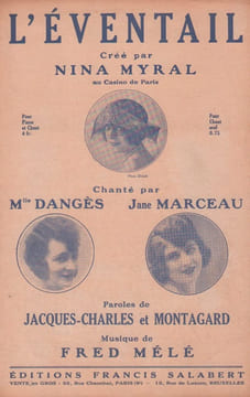 Partition de la chanson : Eventail (L') . Dangès Line,Marceau Jane,Myral Nina - Mélé Fred - Montagard André,Jacques-Charles