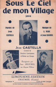 Partition de la chanson : Sous le ciel de mon village